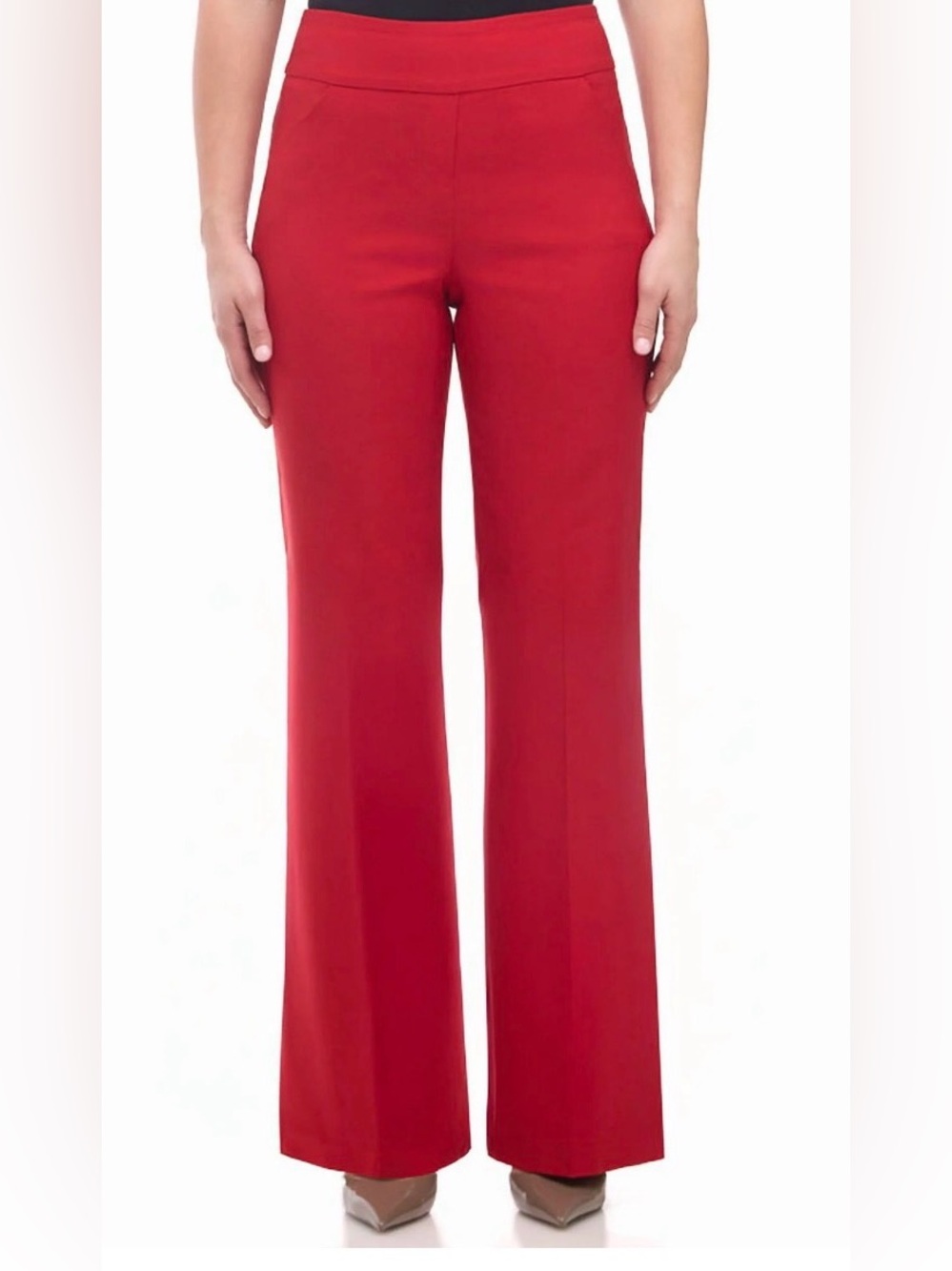 Red Stretch Pull Up Pants